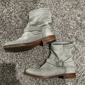 Frye Grey Ankle Boots Size 10